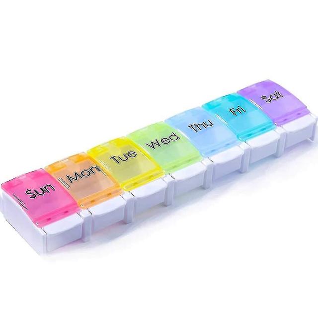 NAILAO Pill Boxes 7 Day Portable Storage Box Weekly Organizer To Hold Vitamins, Cod Liver Oil, Supplements on Productcaster.