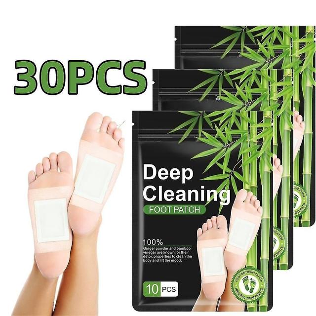 30pcs Detox Foot Patches, 10pcs Natural Detox Foot Pads, For Foot And Body Care, Detox Foot Patches For Stress Relief & Deep Sleep, With Bamboo Charco on Productcaster.