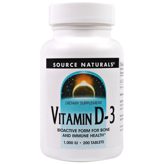 Source Naturals, Vitamin D-3, 1,000 IU, 200 Tablets on Productcaster.