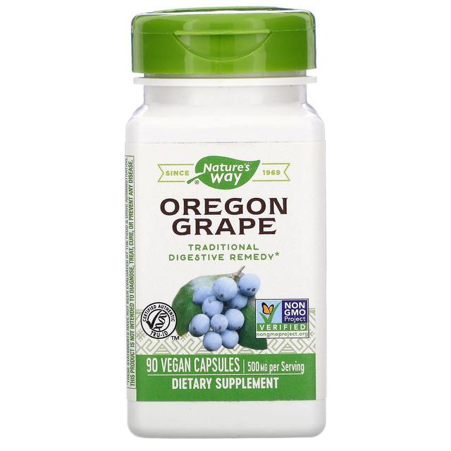 Nature's Way, Oregon Grape, 500 mg, 90 Vegan Capsules on Productcaster.