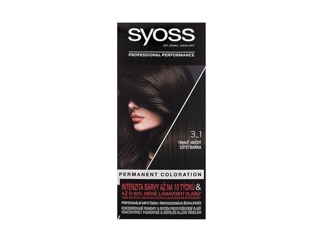 Syoss - Permanent Coloration 3-1 Dark Brown - For Women, 50 ml on Productcaster.