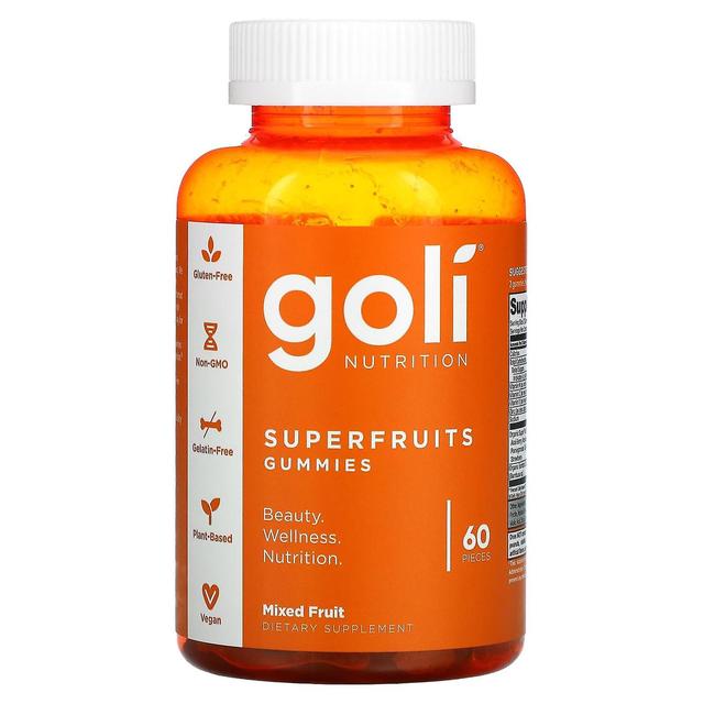 Goli Nutrition, Superfruit Gummies, Mixed Fruit, 60 Pieces on Productcaster.