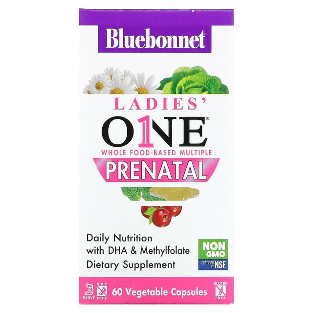 Bluebonnet Nutrition, Ladies One, Multiplo a base di alimenti integrali, Prenatali, 60 capsule vegetali on Productcaster.