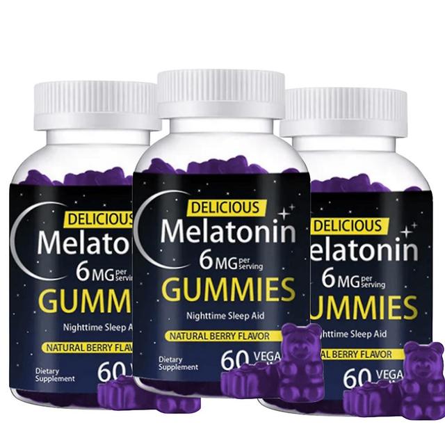 60ct Melatonin Mg Gummies Immune Plus Sleep Melatonin Gummies Vitamins 3PCS on Productcaster.