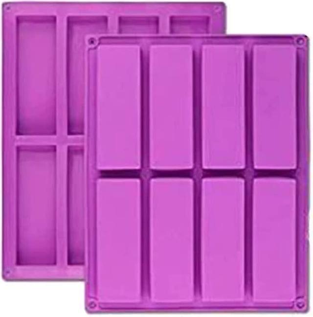 2pcs 8 Cavity Large Rectangle Granola Bar Silicone Moulds Nutrition/cereal Bar Moulds Ener Hhh on Productcaster.