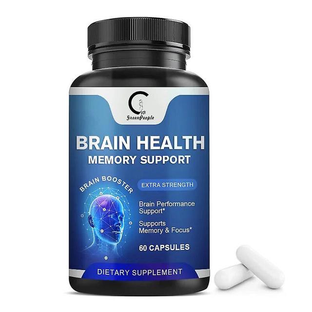 Visgaler 60pcs Brain Care Capsule Strengthen Memory Vitamin B6 & L-tyrosine Brain Nootropic Brain Development Product on Productcaster.