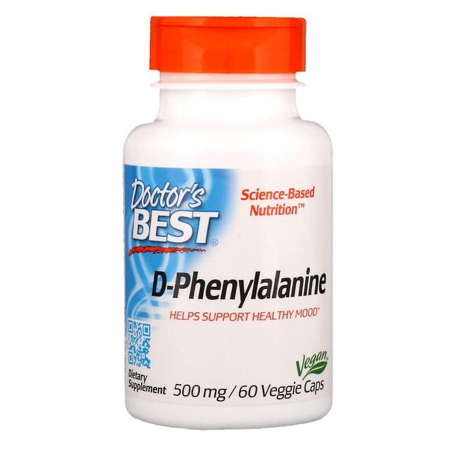 Doctor's Best, D-Phenylalanin, 500 mg, 60 vegetarische Kapseln on Productcaster.