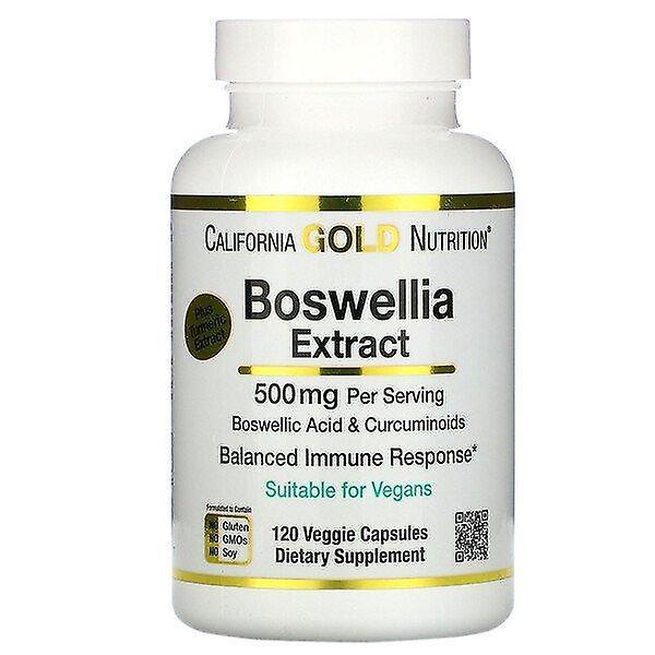 California Gold Nutrition, Extrato de Boswellia, Plus Extrato de Cúrcuma, 250 mg, 120 Cápsulas Vegetais on Productcaster.