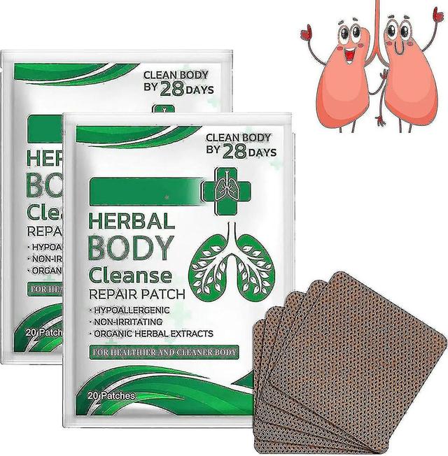 Ywfkmy Freshair Herbal Lung Cleanse Repair Patch, Organic Herbal Lung Cleanse Repair Patches, Removal Of Residues, Give You A Healthy Lung -- 40pcs on Productcaster.