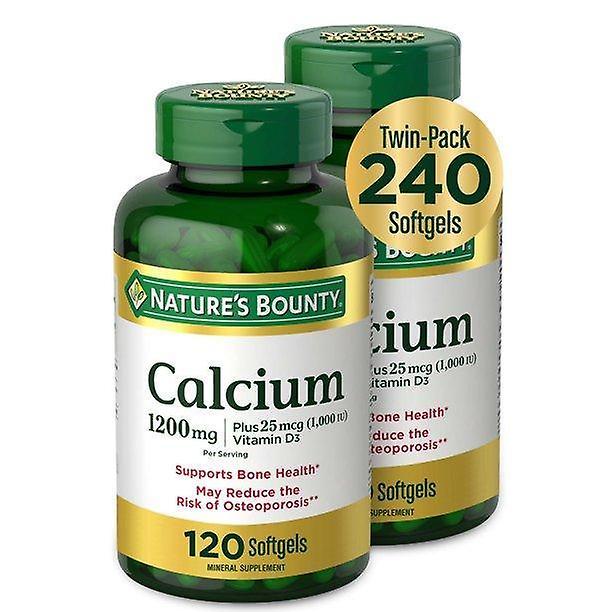 Natures Bounty Nature's bounty calcium avec gélules de vitamine d3, 1200mg, 240 ct, 2 paquets on Productcaster.