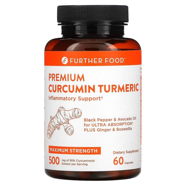 Further Food Ytterligare mat, Premium Curcumin gurkmeja, Maximal styrka, 500 mg, 60 kapslar on Productcaster.