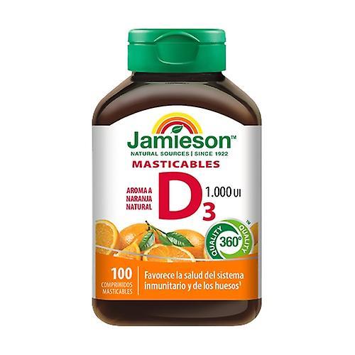 Jamieson Vitamin D 1000UI 100 chewable tablets of 25mg on Productcaster.