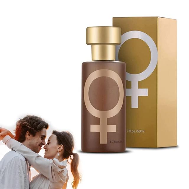 Fongwan Pheromone Perfume Spray, 50ml Pheromone Lure Eau De Parfum Attractive Perfume Infused Essential Oil Long Lasting Parfum Spray gold on Productcaster.