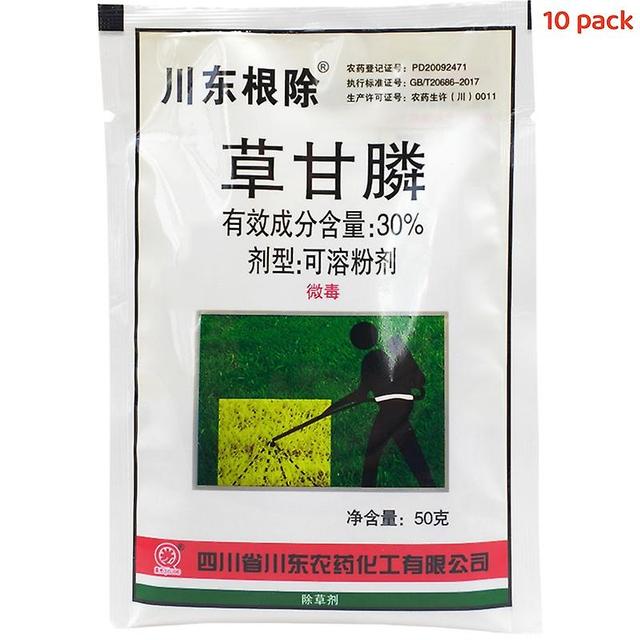 5 / 20pcs Glyphosate Herbicide Glycine Inhibits Grass Leaves, Orchard Wasteland Weeding And Root Rotting Agent Weeds, Soluble Powder 50 grams 10 pack on Productcaster.