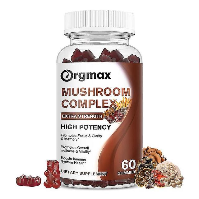 Guoguo Orgmax Mushroom Complex Kapsler 60 stk Forbedre hukommelse Fokus Immun Health Metabolisme Træthed Relief Muscle Recovery Anti-aging 60 pcs on Productcaster.