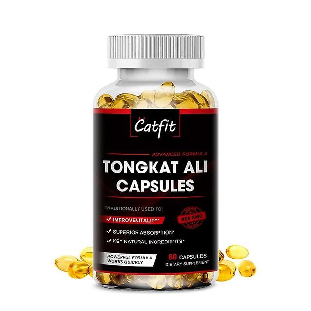 Visgaler Natural Tongkat Ali Root Capsules Kidney Tonifying Yang Extractive Anti-fatigue Exuberant Potency For Male 60pcs on Productcaster.