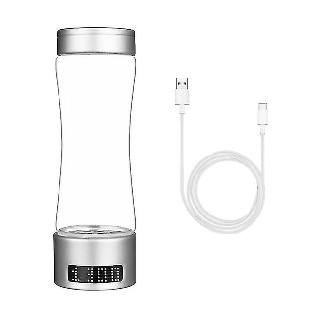 Zerki 280ML Hydropures Hydrogen Water Bottle 3Min Quick Electrolysis Hydrogen-rich Metabolism Promoting Wa Silver 1 on Productcaster.