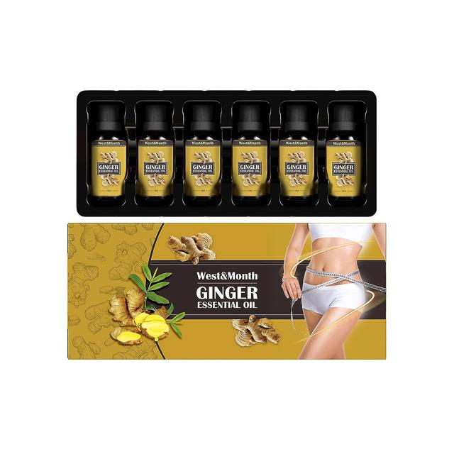 Body Shaping Essential Oil Promote Metabolism Full Firming Skin Anti Cellulite Lose Weight Ginger Slimming Fat Burn Massage Oils_ggod 10ml X 6pcs on Productcaster.