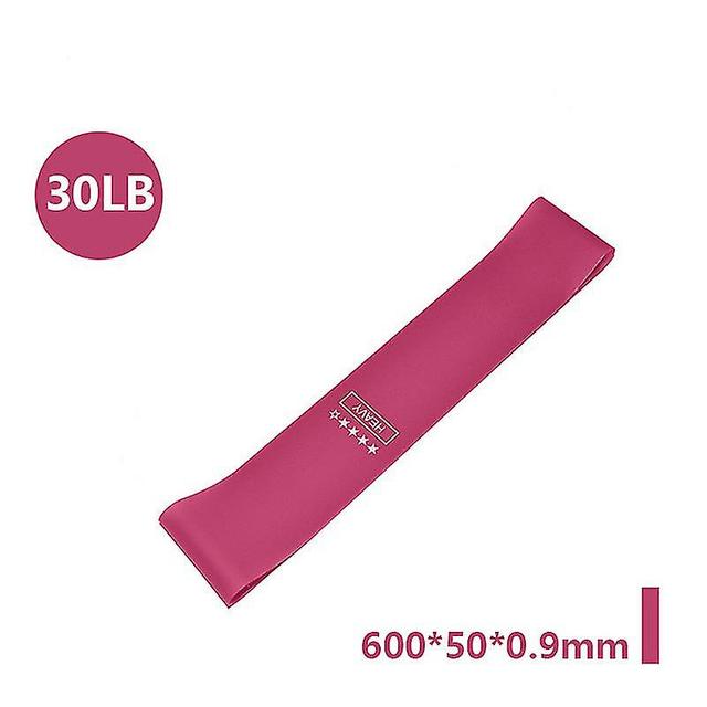 Portable Fitness Workout Equipment Rubber Resistance Bands Fuchsia on Productcaster.