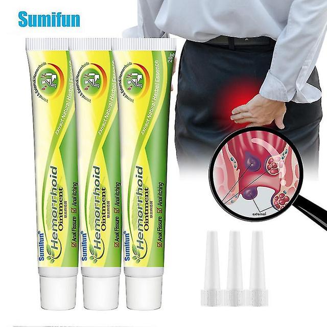 1/3pcs New Hemorrhoids Cream Treat Anal Fissure Bleeding Body Care Ointment Internal External Piles Pain Relief Plaster-3pcs Without Box on Productcaster.