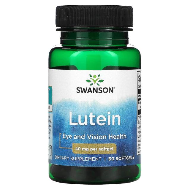 Swanson, Luteina, 40 mg, 60 Softgels on Productcaster.