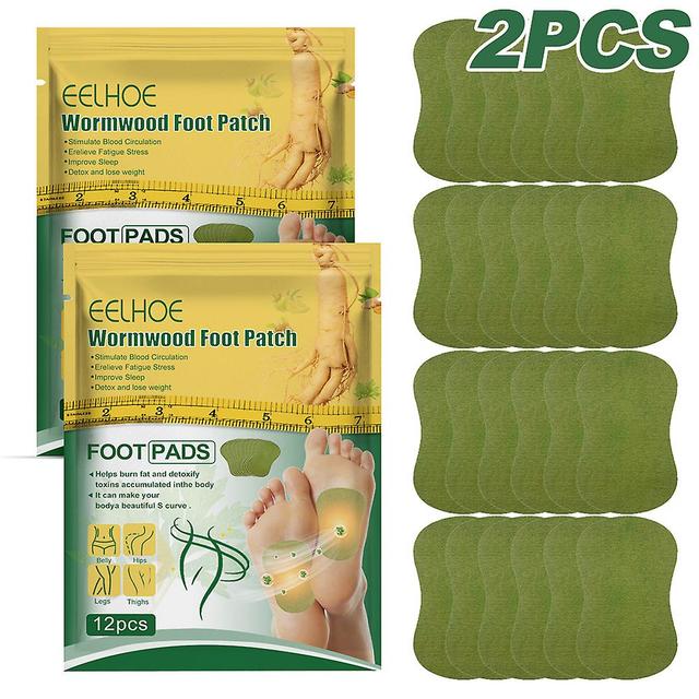 Vicbuy 1/2pcs Natural Wormwood Foot Patches Foot Pads Improve Sleep Detoxification Reduce Pain Increase Metabolism Supplies on Productcaster.