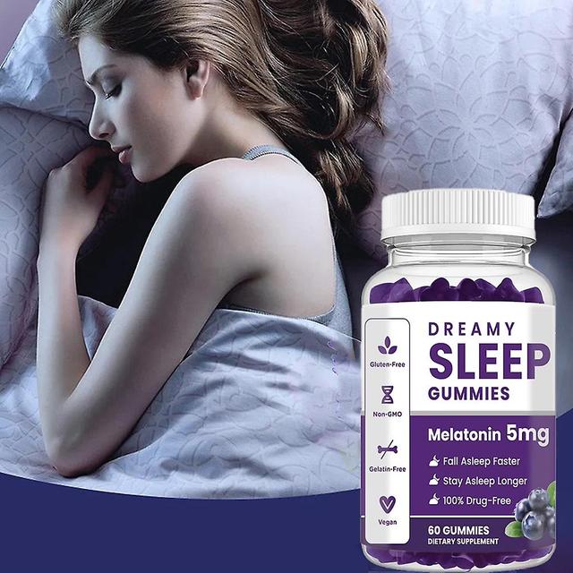 Melatonin Gummies Natürliches Schlafmittel, Schlafergänzung, Vitamine, Unterstützt erholsamen Schlaf, Melatonin Gummis Für Erwachsene - 60 Gummibär... on Productcaster.