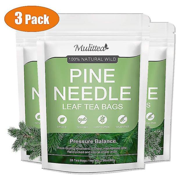 Guoguo Dried Pine Needle Tea Bags Rich In Vitamin & Antioxidants Improve Immunity Health Heart Detox For Family Healthy Gift 3 pack 14day on Productcaster.