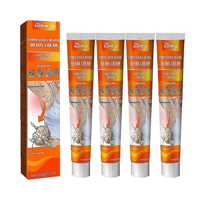 1-5pcs Lymphatic Detox Health Cream Massage Repair Ointment Anti-swelling Cream Unclog The Neck Armpit Breast Lymph Health Care 4pcs on Productcaster.