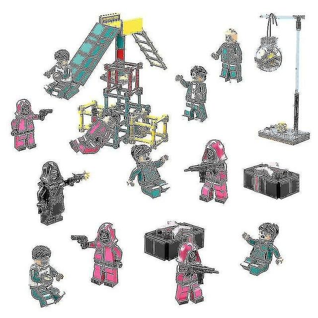 8 Pieces / Set Of Squid Game Doll Model Building Blocks on Productcaster.