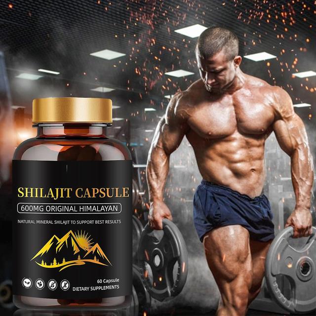 Shilajit-kapselit miehille Täydennys 2,000mg, Shilajit, Fulviinihappolisä, runsaasti hivenaineita, 60 Count 60PCS-2 on Productcaster.