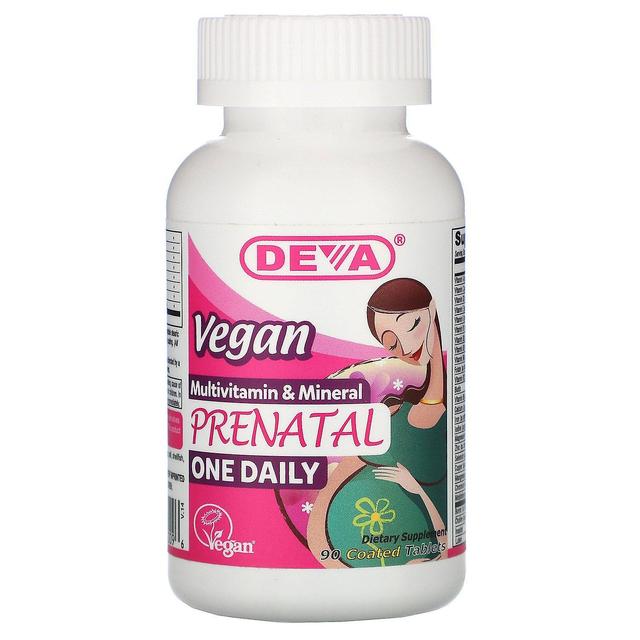 Deva, Vegan Pré-natal Multivitamínico & Mineral, Um Diário, 90 Comprimidos Revestidos on Productcaster.