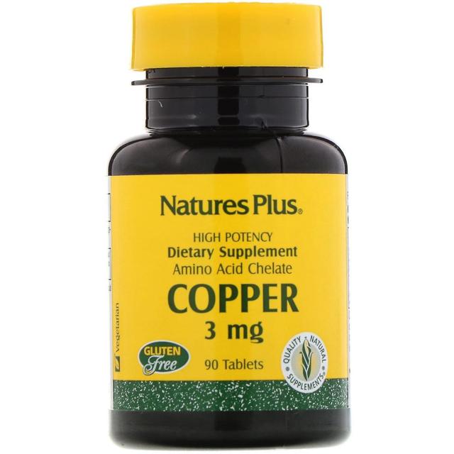 Nature's Plus, Copper, 3 mg, 90 Tablets on Productcaster.