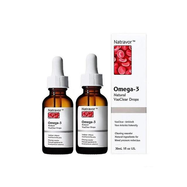 1-3X Vegan Omega-3 Natural Vasclear Drops, Fish Oil Alternative, DHA, EPA, Immune Support 2PCS on Productcaster.