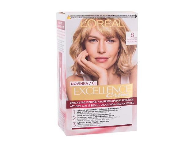 L'Oréal Paris - Crème Excellence Triple Protection 8 Blond Clair Naturel - Pour Femme, 48 ml on Productcaster.