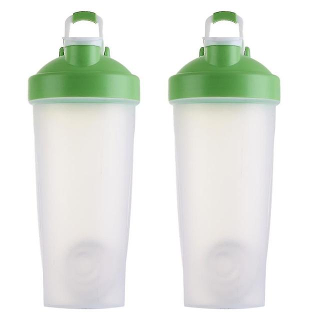 Kunststoff-Protein-Shake-Flasche für Mahlzeitenersatz-Shakes & Smoothies, Getränke, Mischen von Salatdressing Grün on Productcaster.