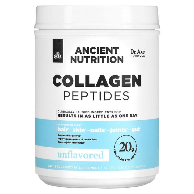 Dr. Axe / Ancient Nutrition, Collagen Peptides, Unflavored, 19.8 oz (560 g) on Productcaster.