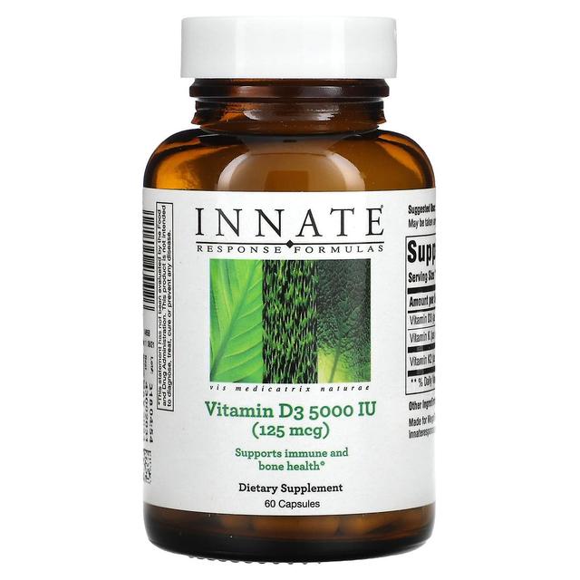 Innate Response Formulas, Vitamin D3, 5,000 IU (125 mcg), 60 Capsules on Productcaster.