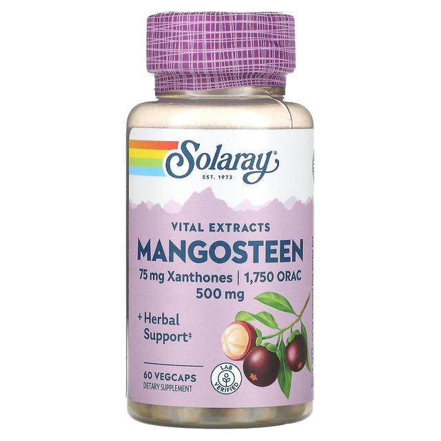 Solaray, Mangosteen Vital Extracts, 500 mg, 60 VegCaps on Productcaster.