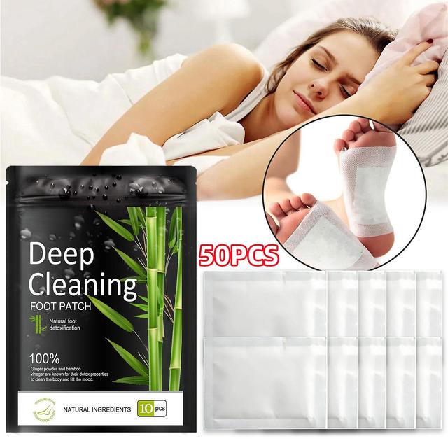 100/50/30/10stk Detox fodplaster Dyb rensning fodpude Stress relief fødder afgiftning rengøring krop toksiner klistermærker pedicure hjælper søvn 5... on Productcaster.