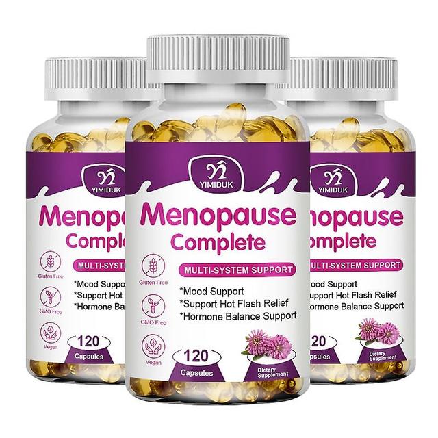 Eccpp Menopause Relief Capsules Support Weight Management Improves Metabolism & Bloating Hot Flashes & Night Sweats Mood Supplements 3 Bottles 120 pcs on Productcaster.