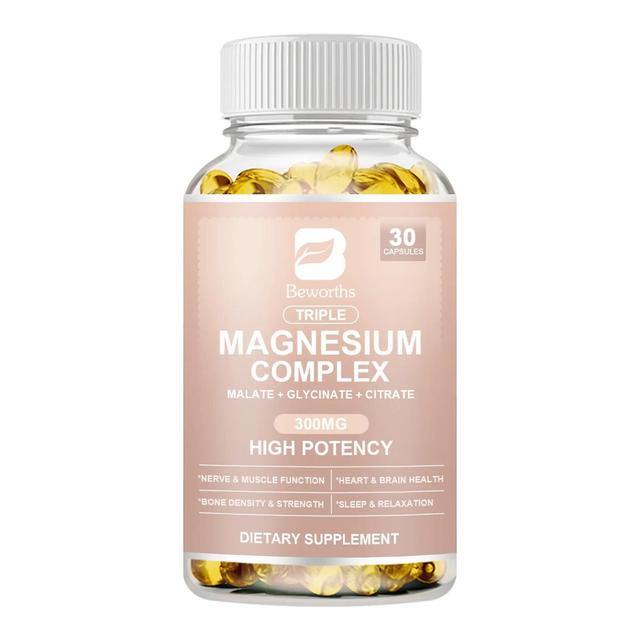 Eccpp Magnesium Complex Capsules Bone & Heart Health Supplement, Sleep Support, Muscle Relaxation, Stress & Anxiety Relief 30pcs on Productcaster.