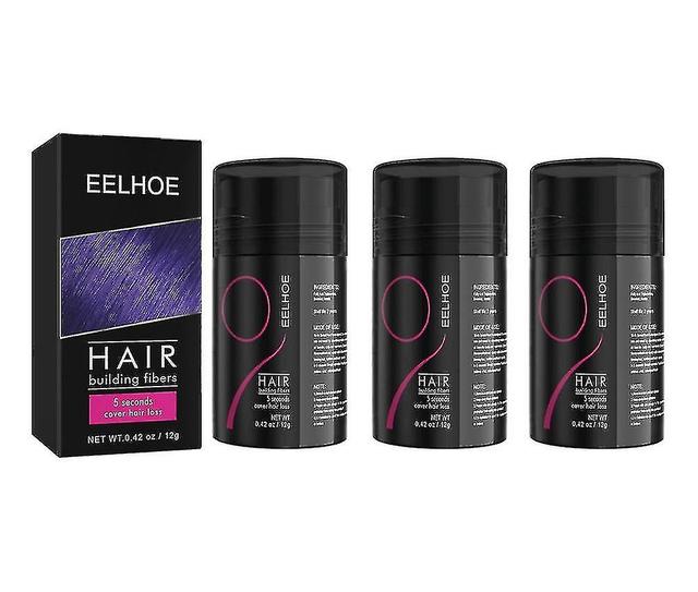 Eelhoe Fibre Capillaire Dense Poudre Cheveux Épais Fibre Capillaire Épaisse Poudre De Coiffure Cheveux Denses Fibonacci Noir naturel 3pcs on Productcaster.