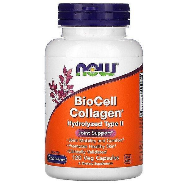 NOW Foods Jetzt Lebensmittel, BioCell Collagen, Hydrolysed Typ II, 120 Veg Kapseln on Productcaster.