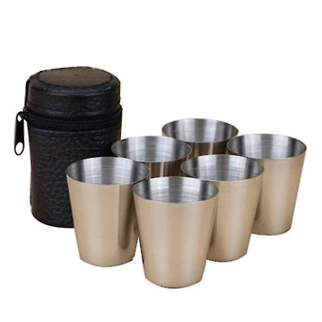 Hmwyv Hmwy-30 Ml Nordic Style Travel Outdoor Stainless Steel Shots Cups(6pcs) on Productcaster.