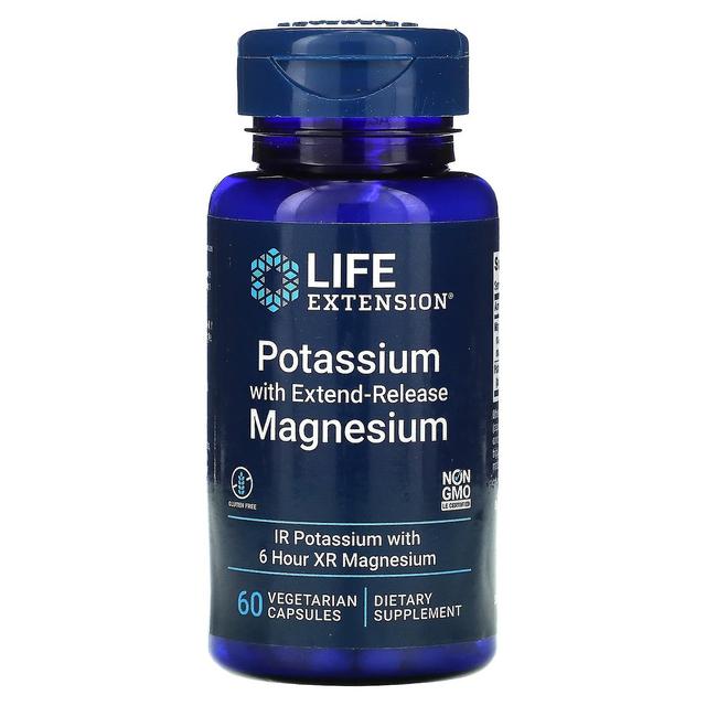 Life Extension Livsforlængelse, kalium med magnesium med forlænget frigivelse, 60 vegetariske kapsler on Productcaster.