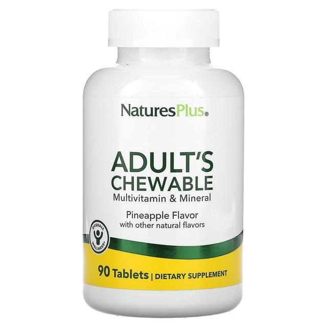 Nature's Plus NaturesPlus, Adult's Chewable Multivitamin and Mineral, Pineapple, 90 Tablets on Productcaster.