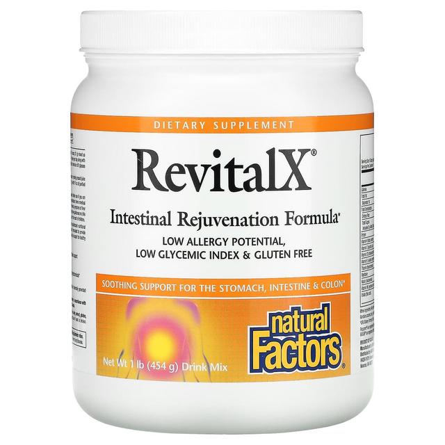 Natural Factors, RevitalX, Intestinal Rejuvenation Formula Drink Mix, 1 lb (454 g) on Productcaster.