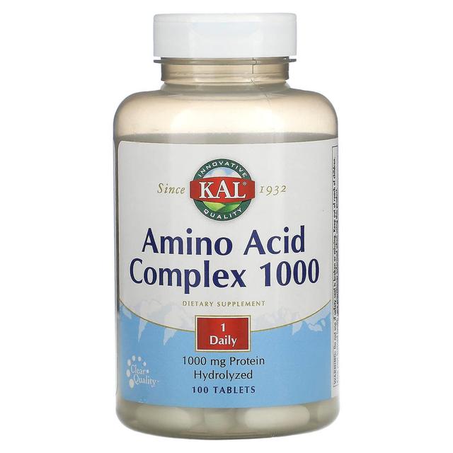 KAL, Amino Acid Complex 1000, 1,000 mg, 100 Tablets on Productcaster.