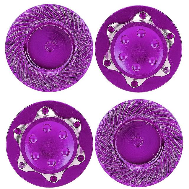 Waoniq 4pcs 21mm/0.8in Dustproof Rim Nut Aluminum Alloy Accessory Fit For Agama 1/8 Rc Carpurple on Productcaster.